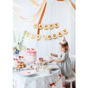 Happy Birthday feliratos girland - pink