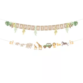 Happy Birthday girland - Safari 180 cm