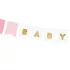 "Baby Girl" babaváró buli girland - light pink
