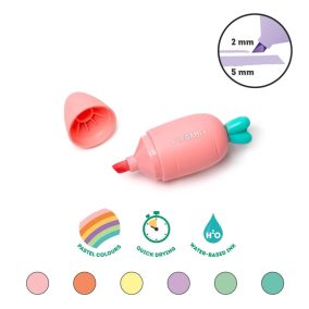 Legami mini szövegkiemelő 6 szín/szett - répa alakú