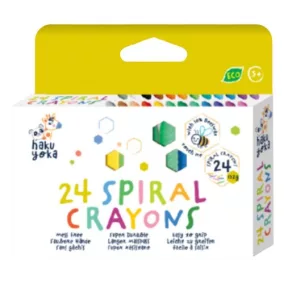   Haku Yoka Színes spirálozott felületű méhviaszos zsírkréta - 24 db-os