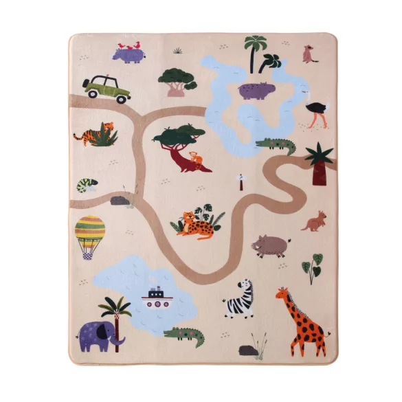 Hakuna matte memóriahabos puha gyerekszőnyeg 160x120 cm - Szafari túra