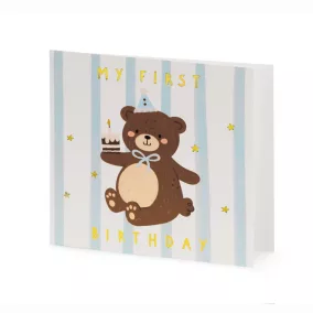 Első szülinapi kártya Teddy Bear 14x14 cm