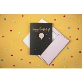 Happy Birthday Üdvözlőkártya kitűzővel - 30
