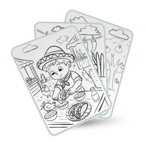   Kidywolf átvilágítós rajztábla 30 mintával - Finomságok - Kidydraw Pad 6 Food