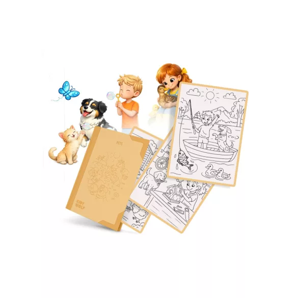 Kidywolf mintafüzet Kidydraw Pad 6 rajztáblához - Háziállatok - Pets