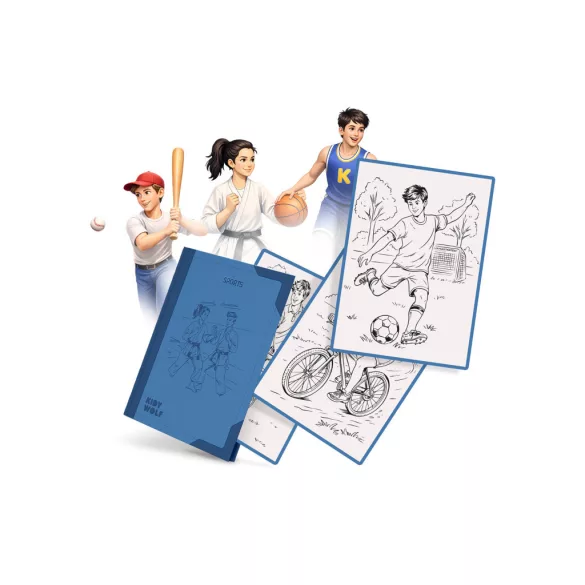 Kidywolf mintafüzet Kidydraw Pad 8 rajztáblához - Sport - Sports
