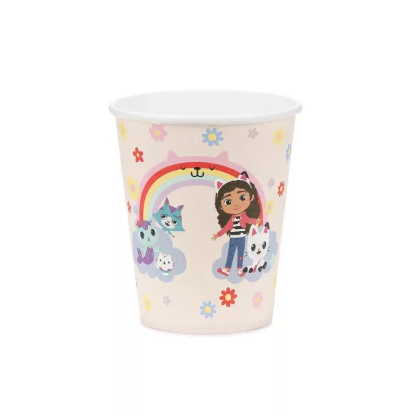 Gabi babaháza papír pohár - 250 ml - 1 csomag/6 db - Rainbow