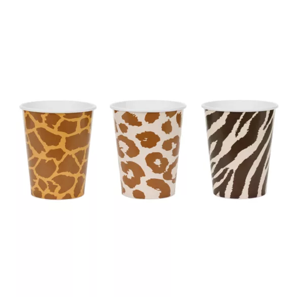 Safari mintás party poharak 220 ml 6 db/csomag