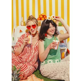 Csíkos party poharak - 400 ml - 6 db/csomag