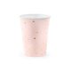 Pöttyös Papírpohár - light pink - 6 db-os csomag