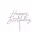 Akril tortadísz "Happy Birthday" lila -16 -5 cm