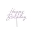 Akril tortadísz "Happy Birthday" lila -16 -5 cm