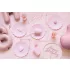 Akril tortadísz "Happy Birthday" light pink -16 -5 cm
