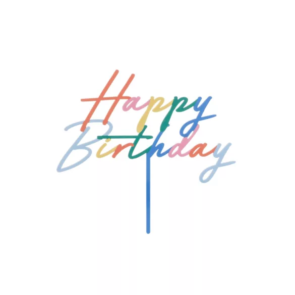Happy Birthday tortadísz - 18 × 16 -5 cm