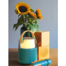   MOB Karaoke szett - Bluetooth hangszóró fénnyel és mikrofonnal - kék