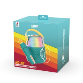  MOB Karaoke szett - Bluetooth hangszóró fénnyel és mikrofonnal - kék
