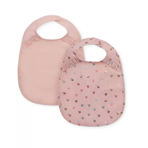 Konges Slojd Fodros Előke - Fairy Cherry/Cameo Rose - 2 db