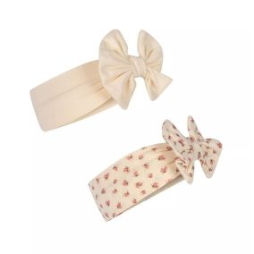   Konges Slojd 2 db-os Bambi hajpánt szett - Krémfehér/Virágzás 6-12 hó