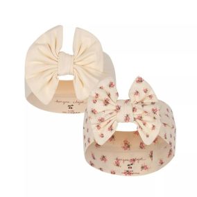   Konges Slojd 2 db-os Bambi hajpánt szett - Krémfehér/Virágzás 6-12 hó