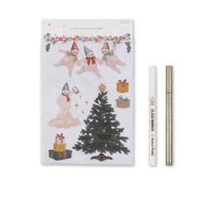   Konges Slojd Ablakdíszítő Készlet - Karácsonyi ablakmatrica szett