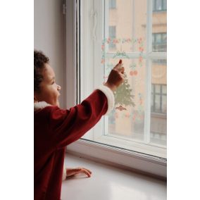   Konges Slojd Ablakdíszítő Készlet - Karácsonyi ablakmatrica szett