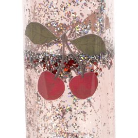 Konges Slojd Csillámos vizes palack - Cherry Glitter
