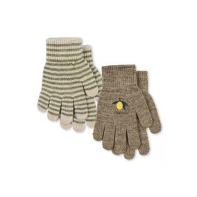 Konges Slojd Pamut Kesztyű - Lemon - 2 db-os szett