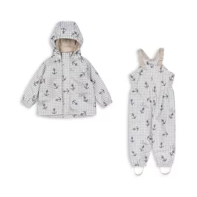   Konges Slojd Thermo Bélelt esőkabát+nadrág szett - Sailor Check 12 hó