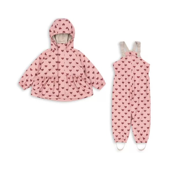 Konges Slojd Thermo Bélelt esőkabát+nadrág szett - Amour Pink 3 év