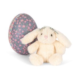   Konges Slojd Húsvéti plüss nyuszi tojásban - Virágmintás