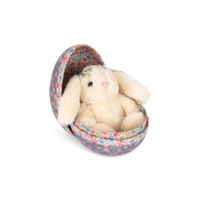   Konges Slojd Húsvéti plüss nyuszi tojásban - Virágmintás