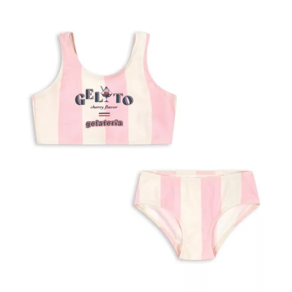 Konges Slojd Pomia Bikini - Candy Rose Stripe - 7-8 év