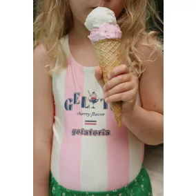 Konges Slojd Pomia Fürdőruha - Candy Rose Stripe