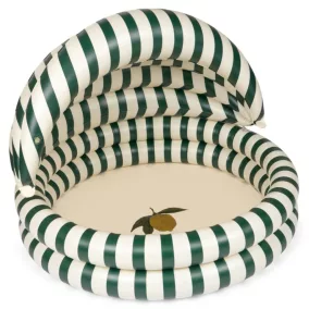 Konges Slojd Medence napvédővel - Green Stripes Lemon