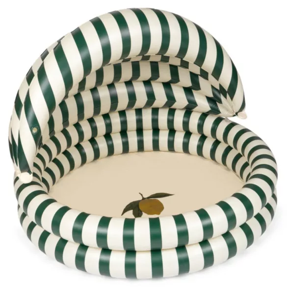 Konges Slojd Medence napvédővel - Green Stripes Lemon