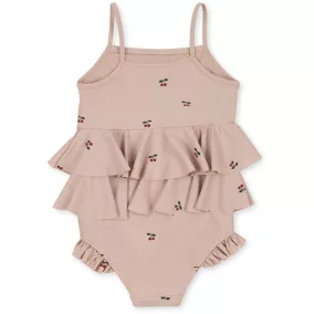   Konges Slojd Manuca fodros fürdőruha - Cherry Blush 5-6 év