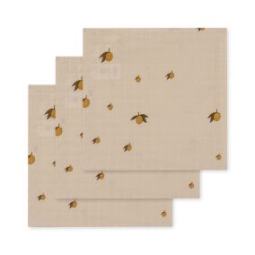 Konges Slojd Textilpelenka - Citrom - 3 db-os szett