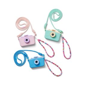   Lalarma Gyerek kamera szett ékszerdobozzal és matricákkal - Pink/Lila