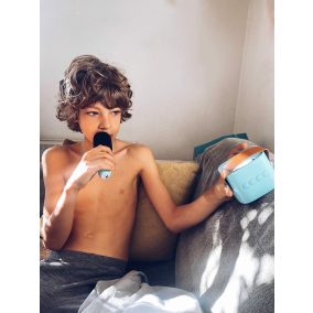   Lalarma Gyerek Karaoke szett - Bluetooth mikrofon és hangszóró - Kék