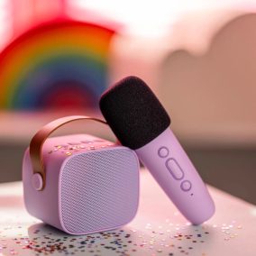   Lalarma Gyerek Karaoke szett - Bluetooth mikrofon és hangszóró - Lila