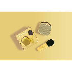   Lalarma Gyerek Karaoke szett - Bluetooth mikrofon és hangszóró - Sárga