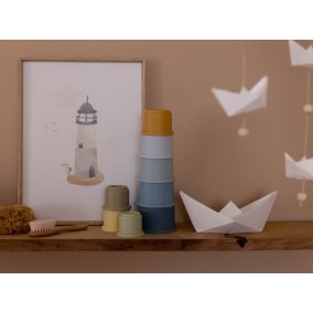 Little Dutch toronyépítő játék - kék