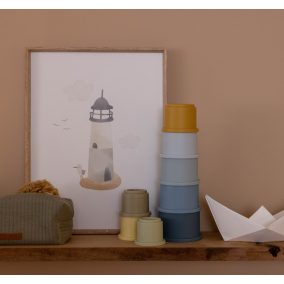 Little Dutch toronyépítő játék - kék