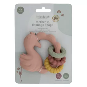 Little Dutch szilikon rágóka - flamingó