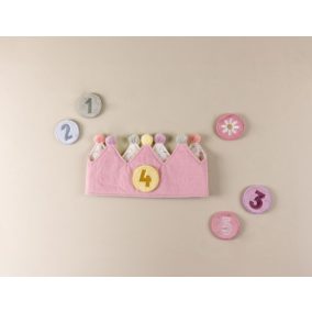 Little Dutch gyerek születésnapi korona számokkal - pink