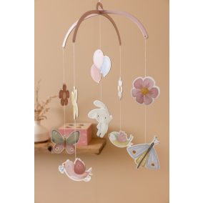   Little Dutch kiságyforgó kartonból - virágok és pillangók