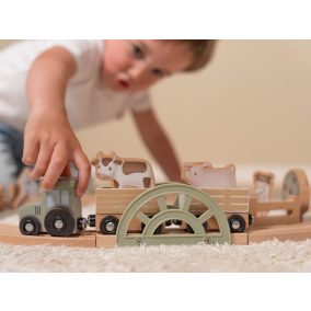 Little Dutch Fa játékvonat sínpályával - Little Farm