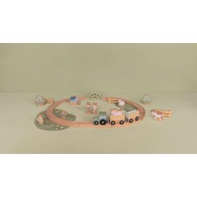 Little Dutch Fa játékvonat sínpályával - Little Farm