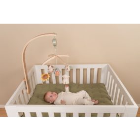   Little Dutch Zenélő körforgó natúr fa vázzal – Little Farm